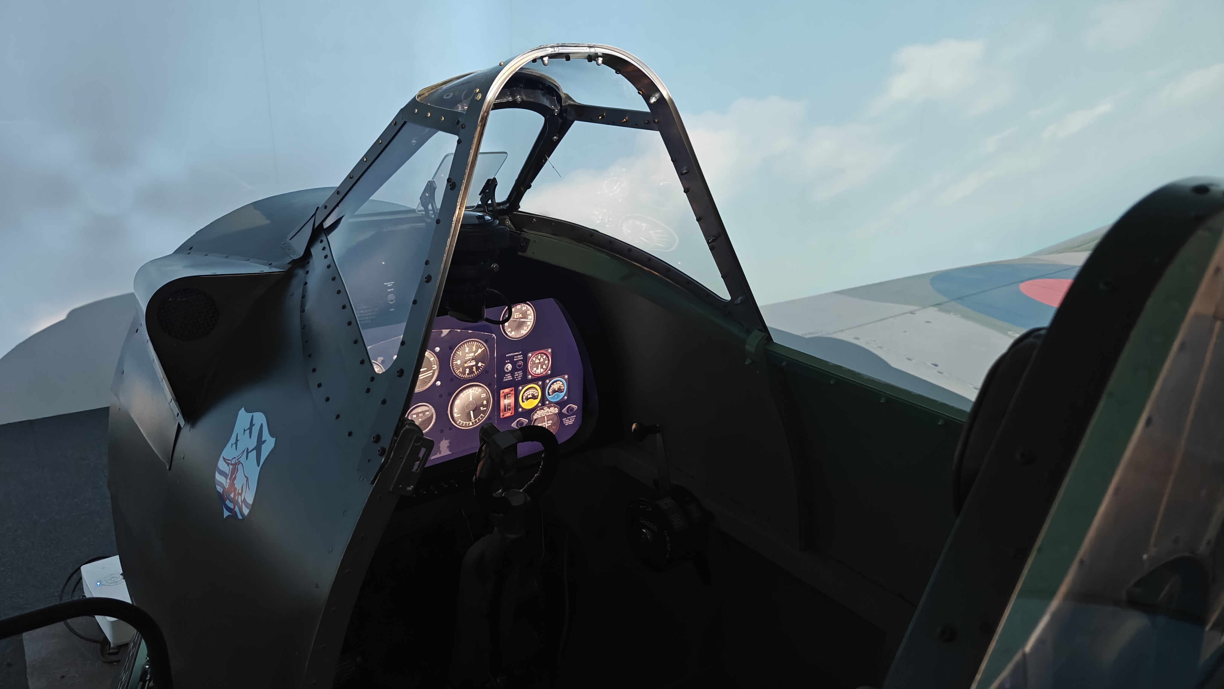 Spitfire simulator cockpit